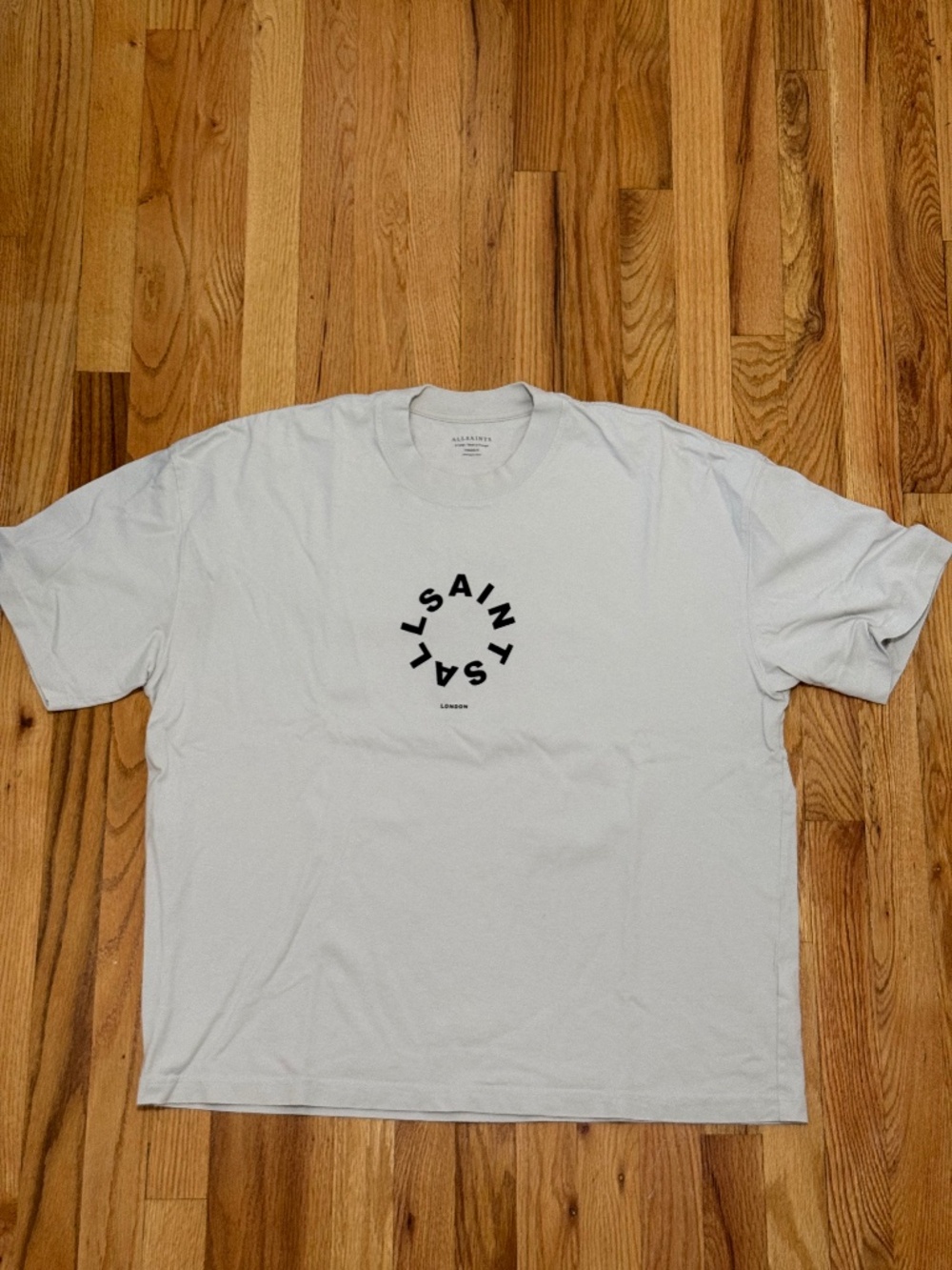 AllSaints XL White Logo Graphic T-Shirt Men’s Oversized Tee All Saints